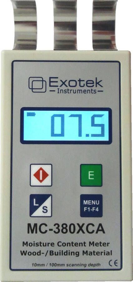 Exotek MC-380XCA Vochtmeter -Capacitieve vochtigheidsmeter Contactmethode zonder beschadiging