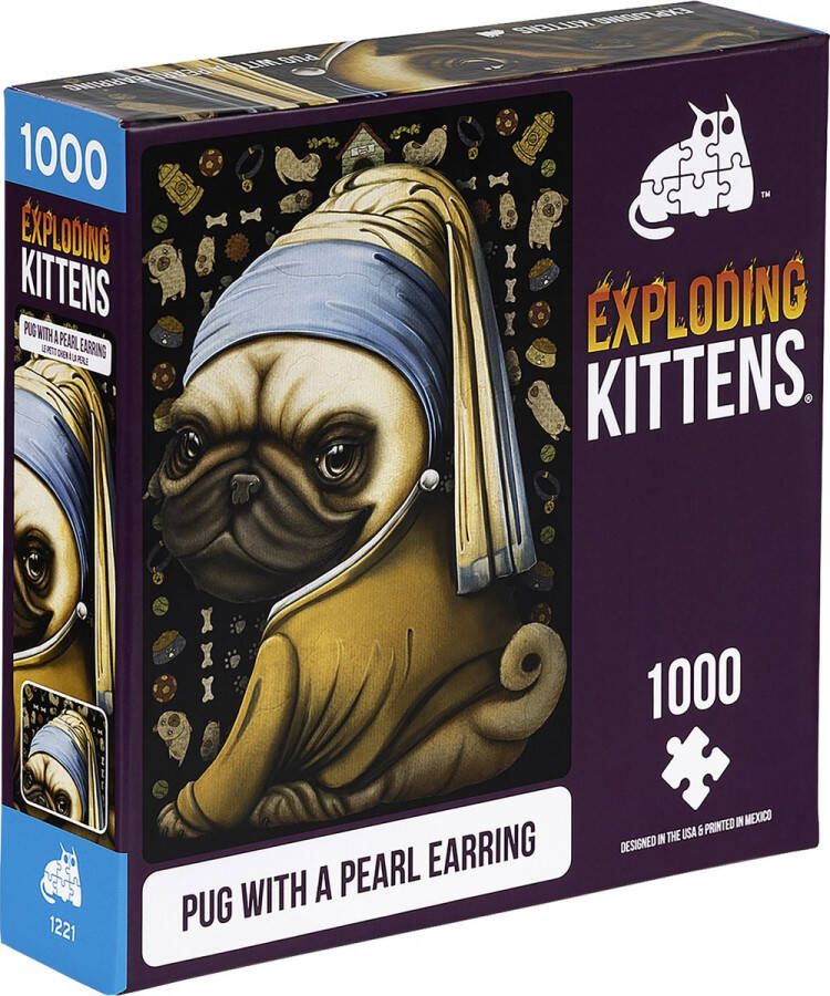 Asmodee Exploding Kittens Pug with a Pearl Earring (1000) (U)