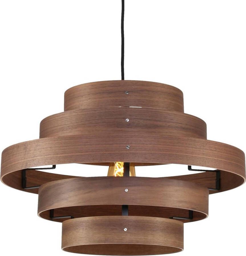 ETH verlichting | Walnut hanglamp hout 5 rings | Woonaccessoires | Hanglamp - Foto 2