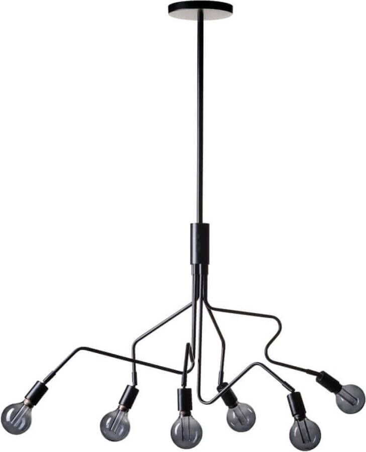 Expo Trading ETH Hanglamp Viper 6 lichts 165cm Zwart