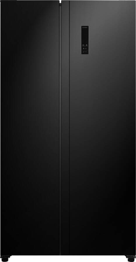 Exquisit CDJ445-040EB Amerikaanse koelkast Met Display No Frost 442 Liter Zwart