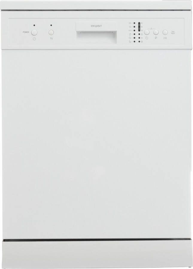 Exquisit GSP8112-030EW 5 Jaar garantie -Vaatwasser Vrijstaand Startuitstel 12 Couverts 47dB Wit