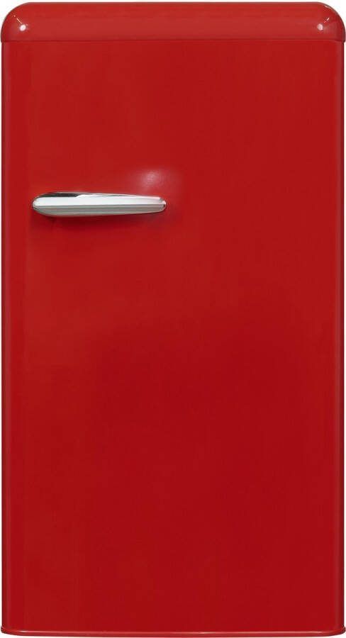 Exquisit RKS100-V-H-160FR Tafelmodel Koelkast Retro LED Verlichting 94 Liter 38dB Rood
