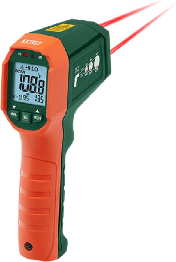 Extech IR320 Infrarood thermometer met kleurwaarschuwing alarm