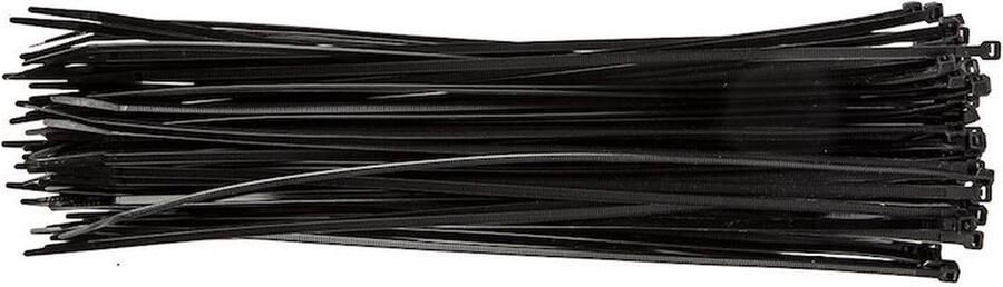 Extreme Kabelbinders Tie-wraps Tyraps 4 8 x 370 mm ZWART 50 stuks Trekkracht 40 kg