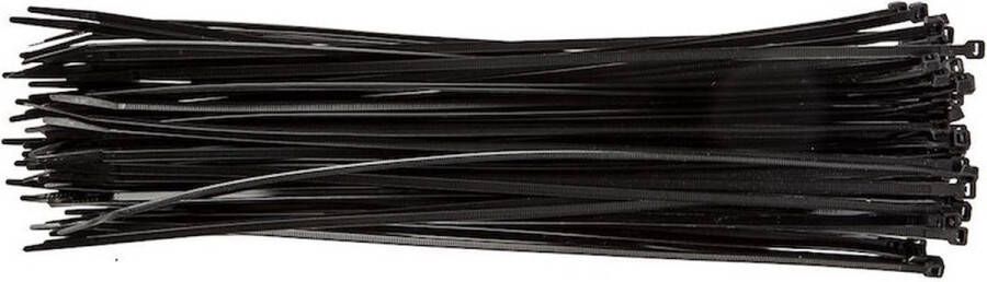 Extreme Kabelbinders Tie-wraps Tyraps 3 6 x 300 mm ZWART 100 stuks Trekkracht 30 kg