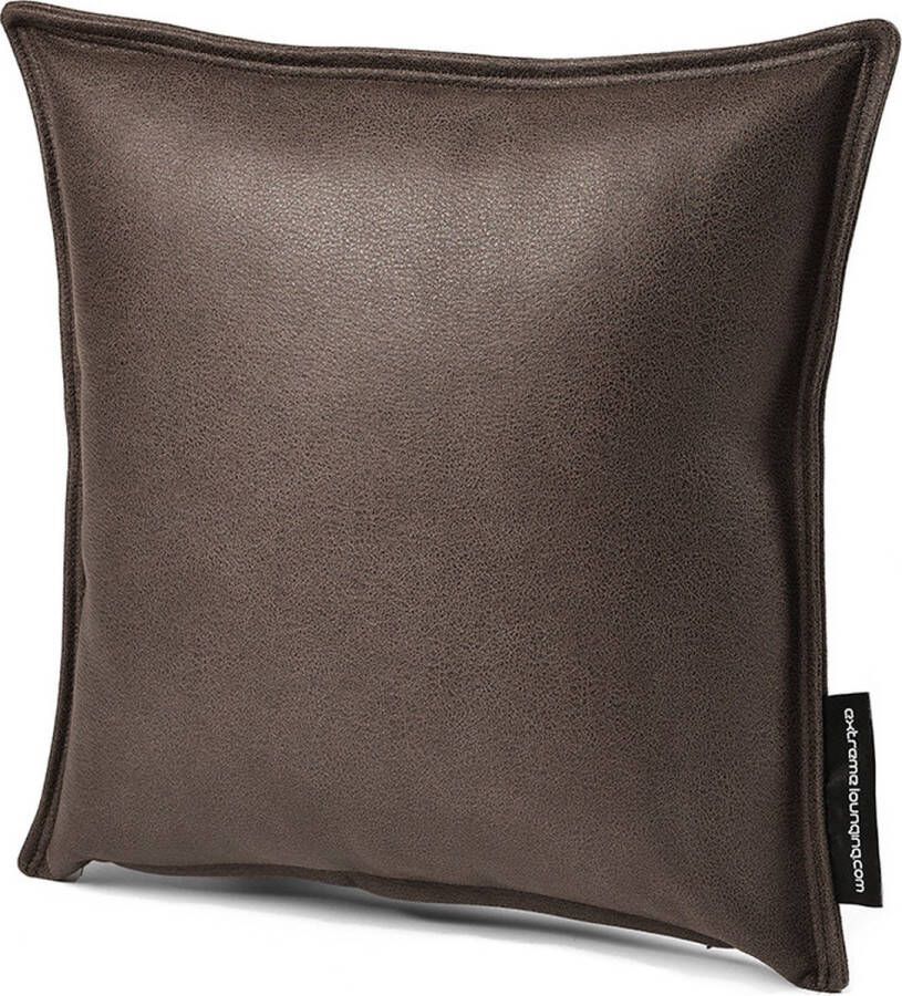 Extreme Lounging b-cushion kussen voor binnen leatherlook en ergonomisch 43x43x10cm slate