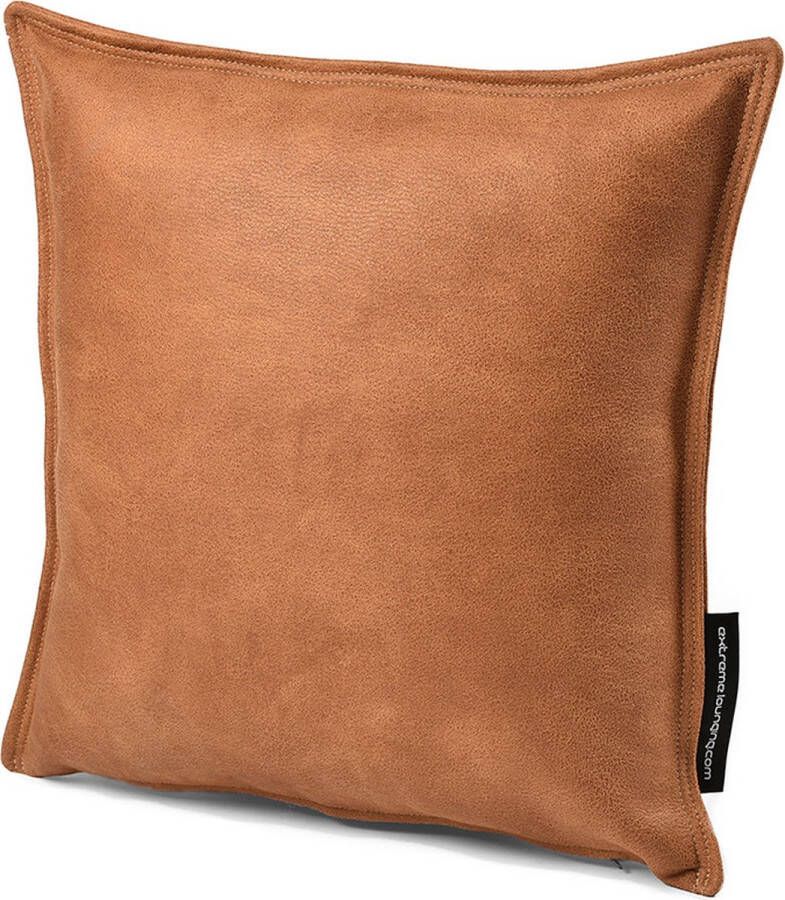 Extreme Lounging b-cushion kussen voor binnen leatherlook en ergonomisch 43x43x10cm tan