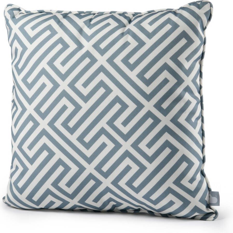 Extreme Lounging b-cushion maze kussen voor binnen en buiten ergonomisch en waterdicht 50x50x10cm sea blue