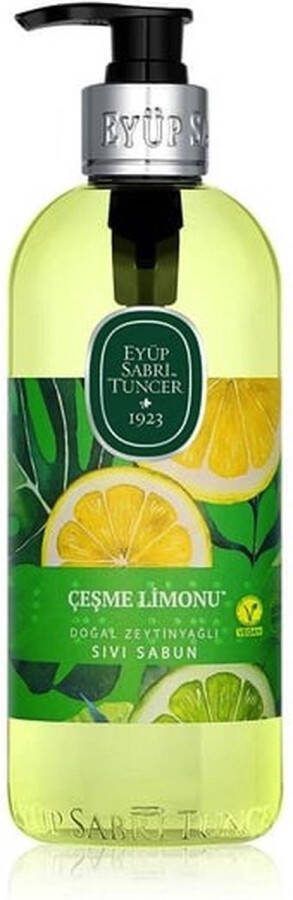 Eyup Sabri Tuncer Eyüp Sabri Tuncer – Cesme Citroen – Met 100 % Natuurlijke Olijfolie – Handzeep Met Pomp – 500 ML 100% Vegan Glutenvrij