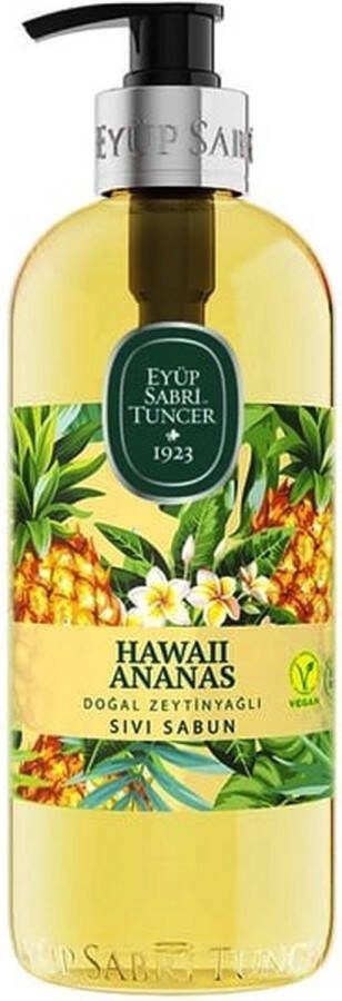 Eyup Sabri Tuncer Eyüp Sabri Tuncer – Hawaii Ananas – Met 100 % Natuurlijke Olijfolie – Handzeep Met Pomp – 500 ML