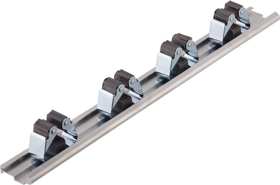 EZMarkt Bezemhouder Bezem Ophangsysteem Tuingereedschap Gereedschapshouder 4 Houders RVS