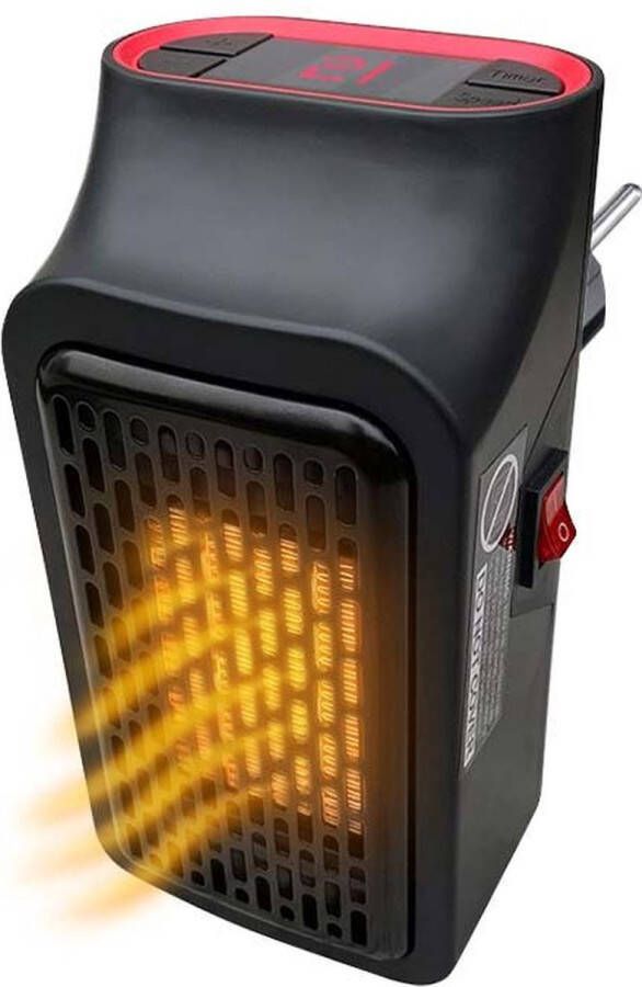 EZMarkt Keramische stopcontact-verwarming Kachel 2 warmtestanden 350 Watt Met timerfunctie Heater