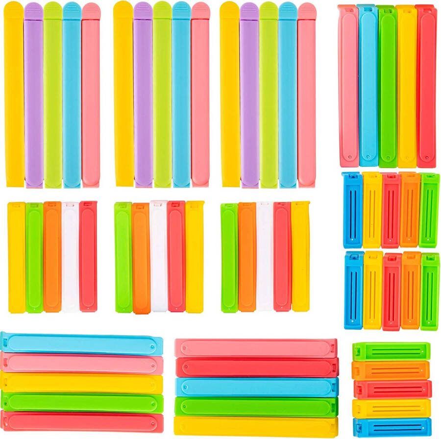 EZMarkt Vershoudclips 60 stuks Vershoud knijpers Afsluitclips Zakklemmen Zaksluiter Afsluiter klemmen