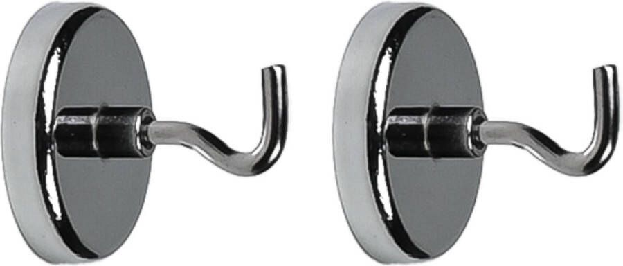 EZMarkt Super sterke magnetische ophanghaakjes Haakjes 32 mm 2 stuks Ophanghaken Neodymium magneet sterk Magneet haakjes Haak magneten