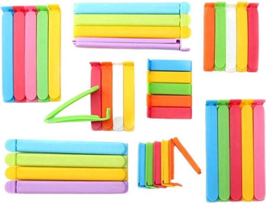 EZMarkt Vershoudclips 30 stuks Vershoud knijpers Afsluitclips Zakklemmen Zaksluiter Afsluiter klemmen