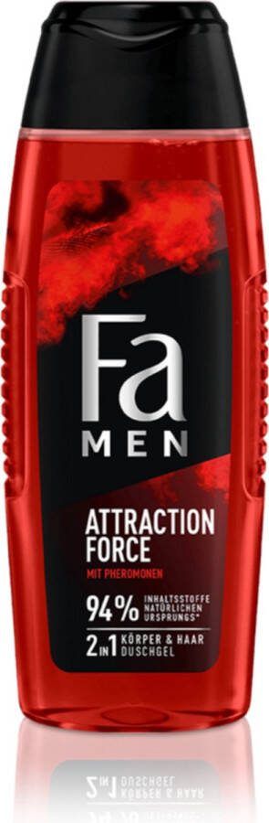 Fa 6x Attraction Force douchegel Mannen Lichaam & haar Bergamot Limoen 250 ml