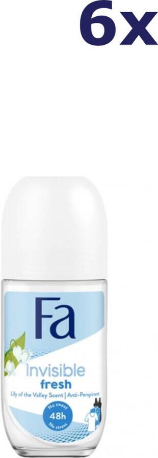 Fa 6x Deodorant Roller Invisible Fresh 150 ml