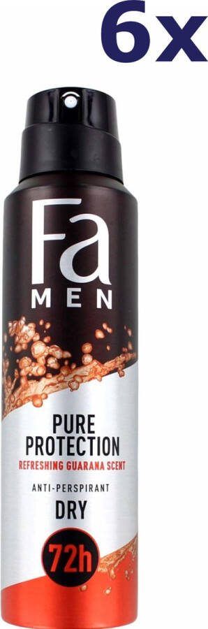 Fa 6x Deodorant Spray 150ml Pure Protection Guarana