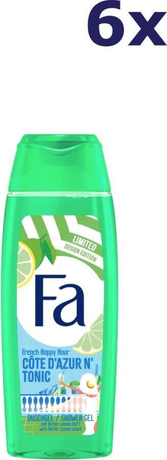 Fa 6x Douchegel 250 ml Cannesn' Tonic