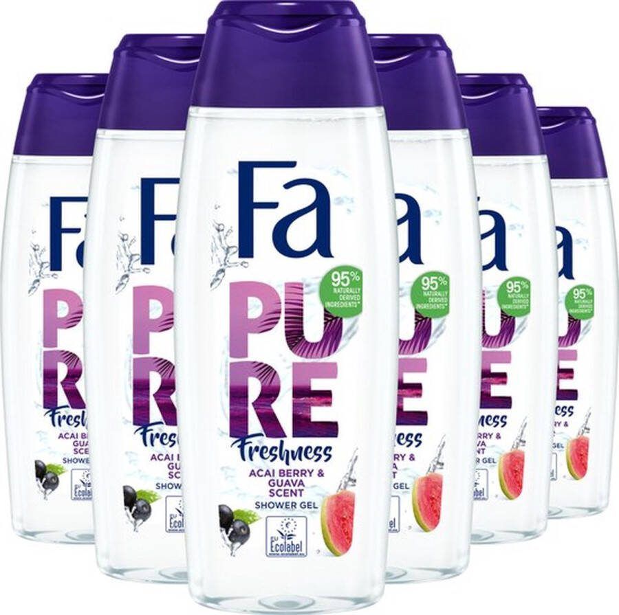 Fa 6x Douchegel Pure Freshness Acai & Guave 250ml