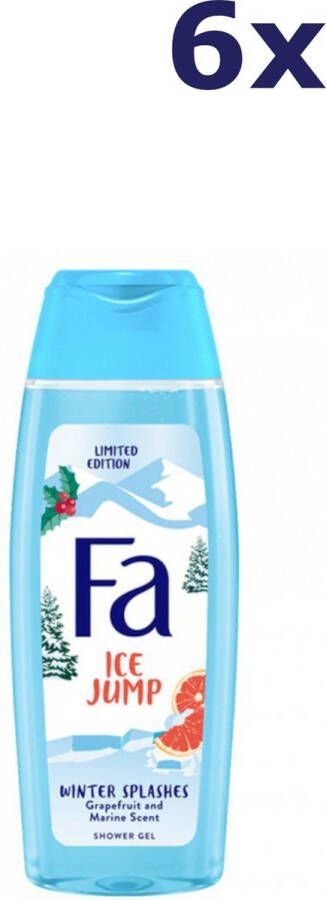 Fa 6x Douchegel – Winter Splashes Ice Jump Grapefruit 250 ml
