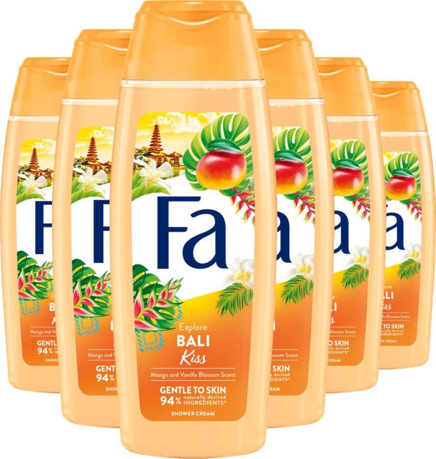 Fa Bali Kiss Douchegel Voordeelverpakking 6 x 250 ml