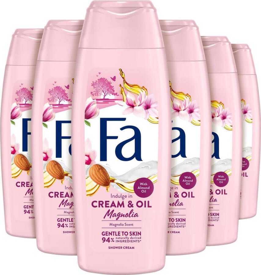 Fa Cream&Oil Silk & Magnolia Douchegel Voordeelverpakking 6 x 250 ml