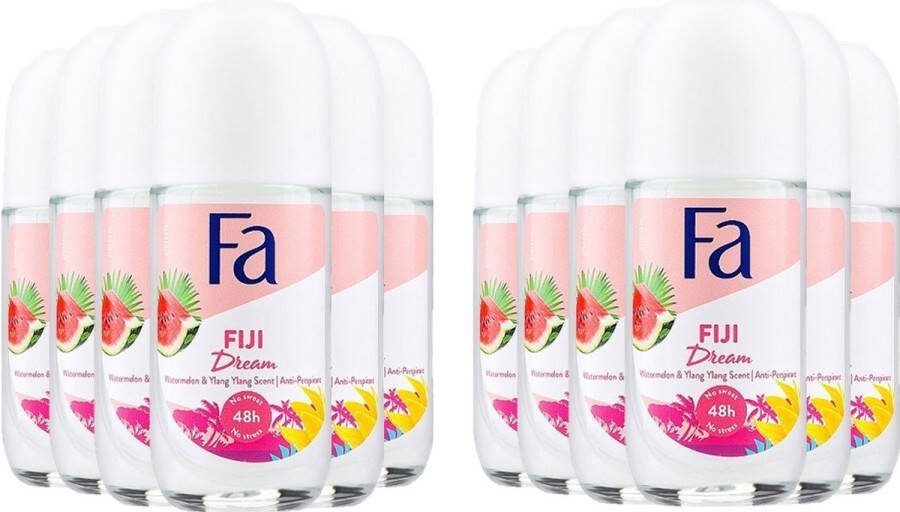 Fa Deo Roll-on Women Fiji Dream 50 ml. GLAS Voordeelverpakking 12 stuks