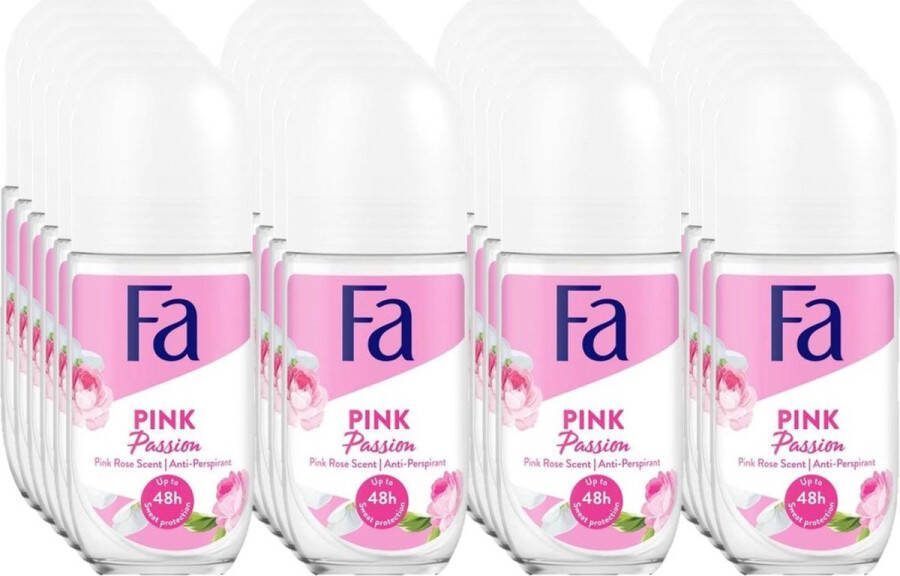 Fa Deo Roll-on Women Pink Passion 50 ml Voordeelverpakking 24 stuks