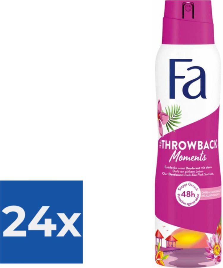 Fa Deo spray 150 ml Throwback Moments Voordeelverpakking 24 stuks