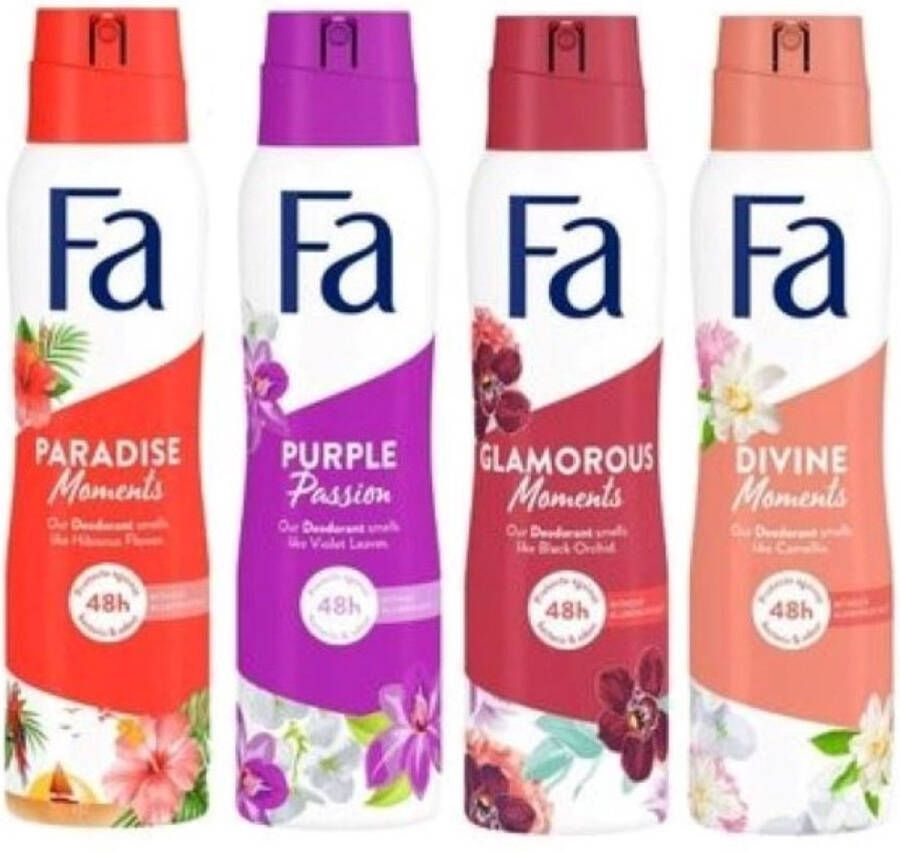 Fa Deo Spray MIX Paradise Moments Purple Passion Glamoruous Divine