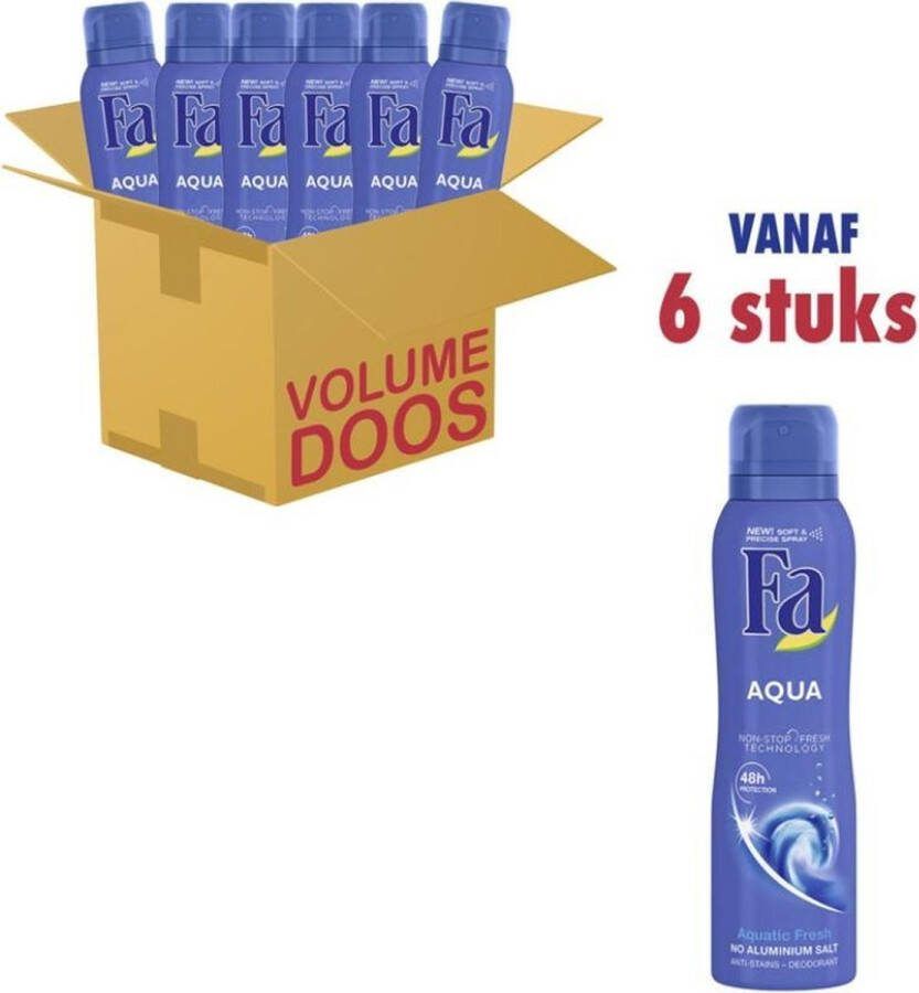 Fa Deo Spray Aqua Voordeelverpakking 6 x 150 ml