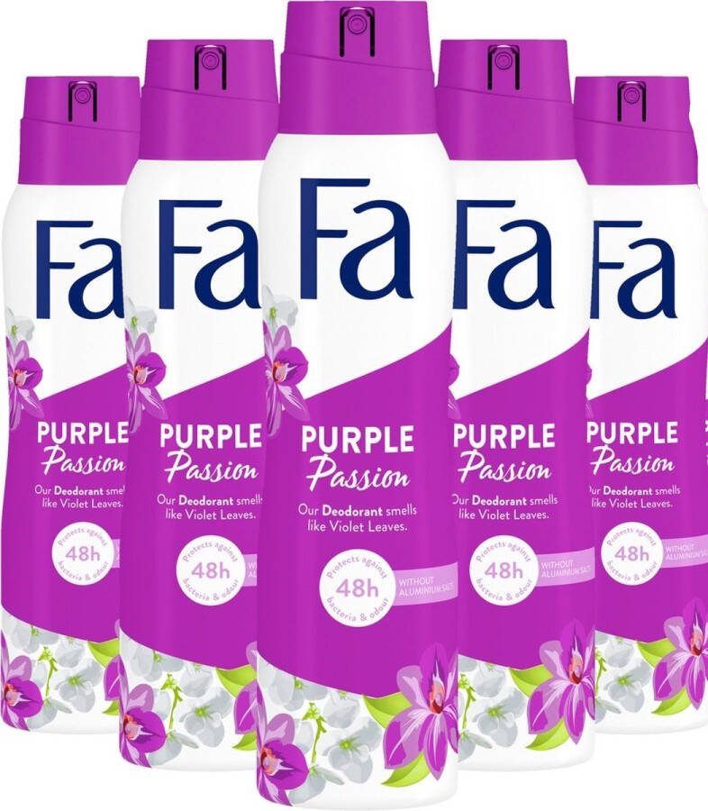 Fa Deodorant Deospray Purple Passion 150 ml Multipak 5 stuks
