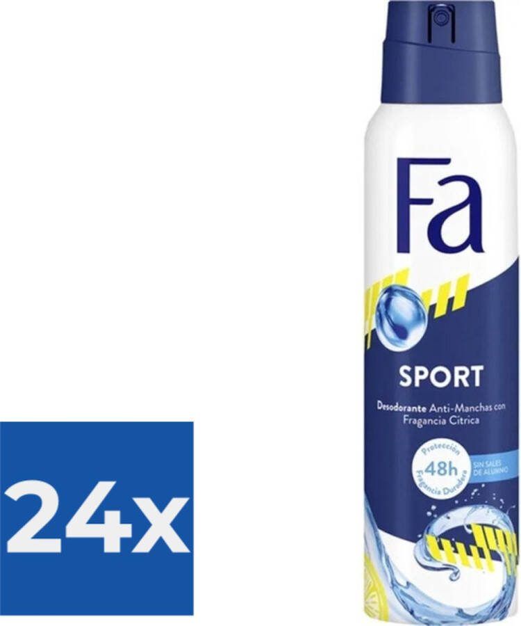 Fa Deodorant Sport 150ml Voordeelverpakking 24 stuks
