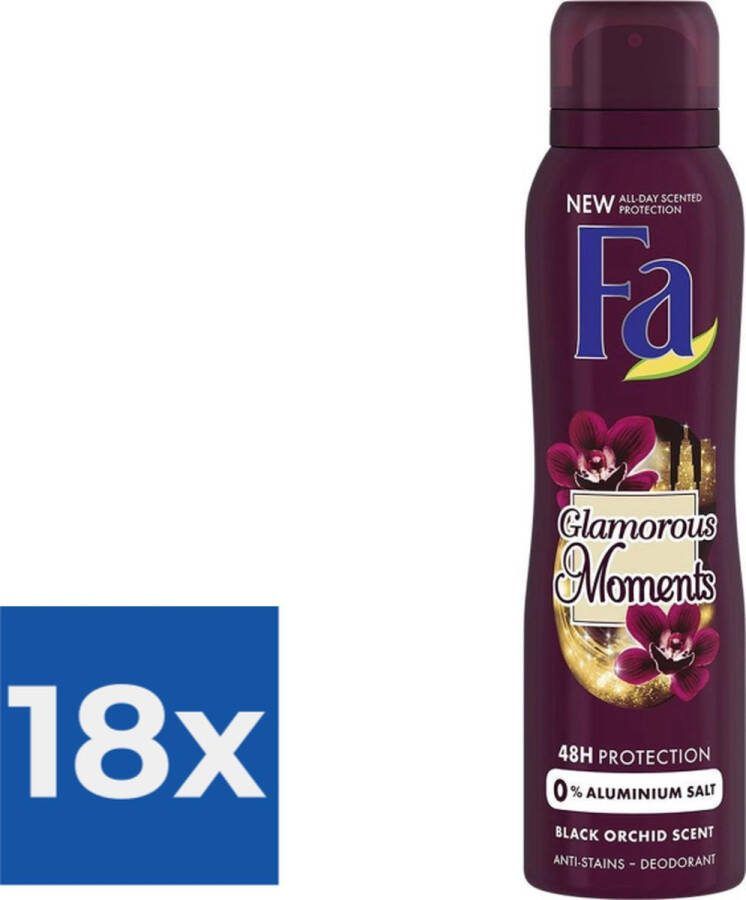 Fa Deodorant Spray Glamorous Moments 150 ml Voordeelverpakking 18 stuks