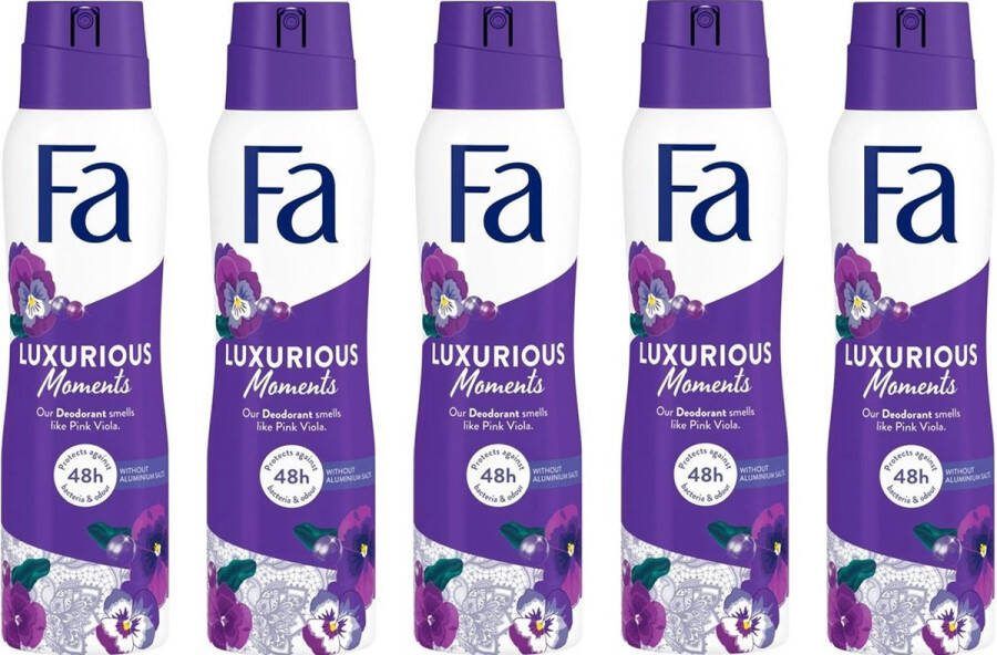 Fa Deodorant spray luxurious moments 150ml Multipak 5 stuks