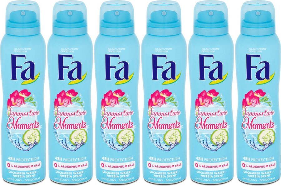 Fa Deodorant Spray Summertime Moments 6 x 150ml Voordeelverpakking