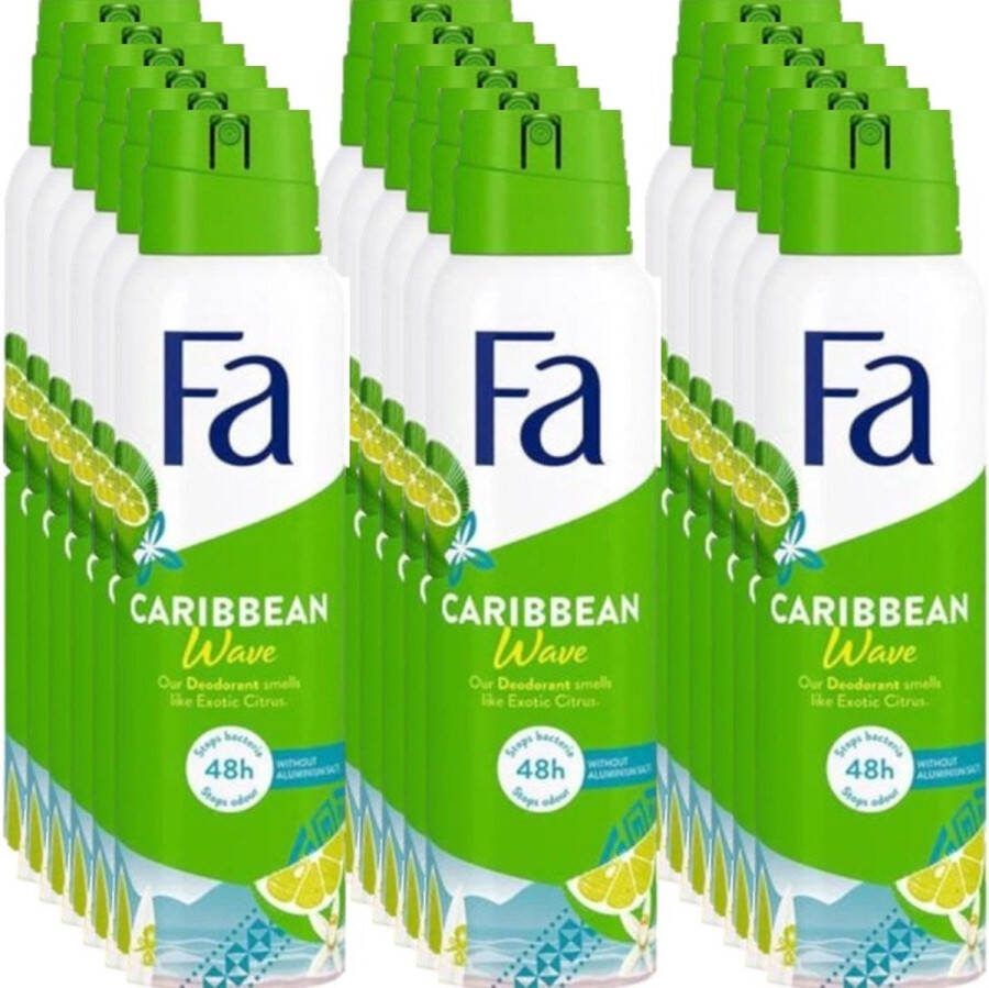 Fa Deospray Caribbean Lemon 150 ml Voordeelverpakking 18 stuks