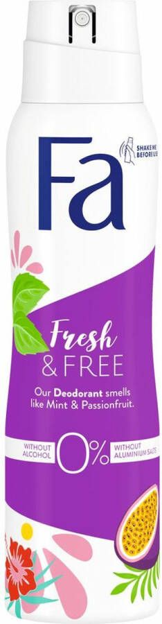 Fa Deodorant Spray Fresh & Free Mint & Passionfruit 150 ml