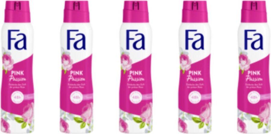 Fa Deospray Pink Passion- Deodorant 5x 150 ml Voordeelverpakking