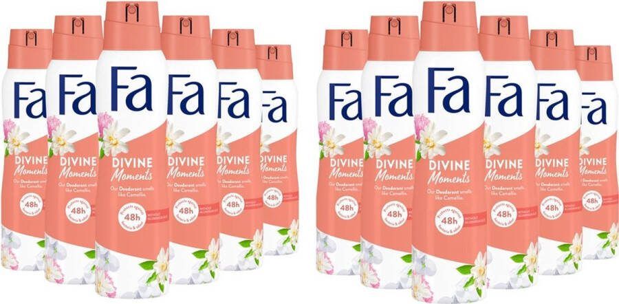Fa Divine Moments Deodorant Spray 150ml Voordeelverpakking 12 stuks