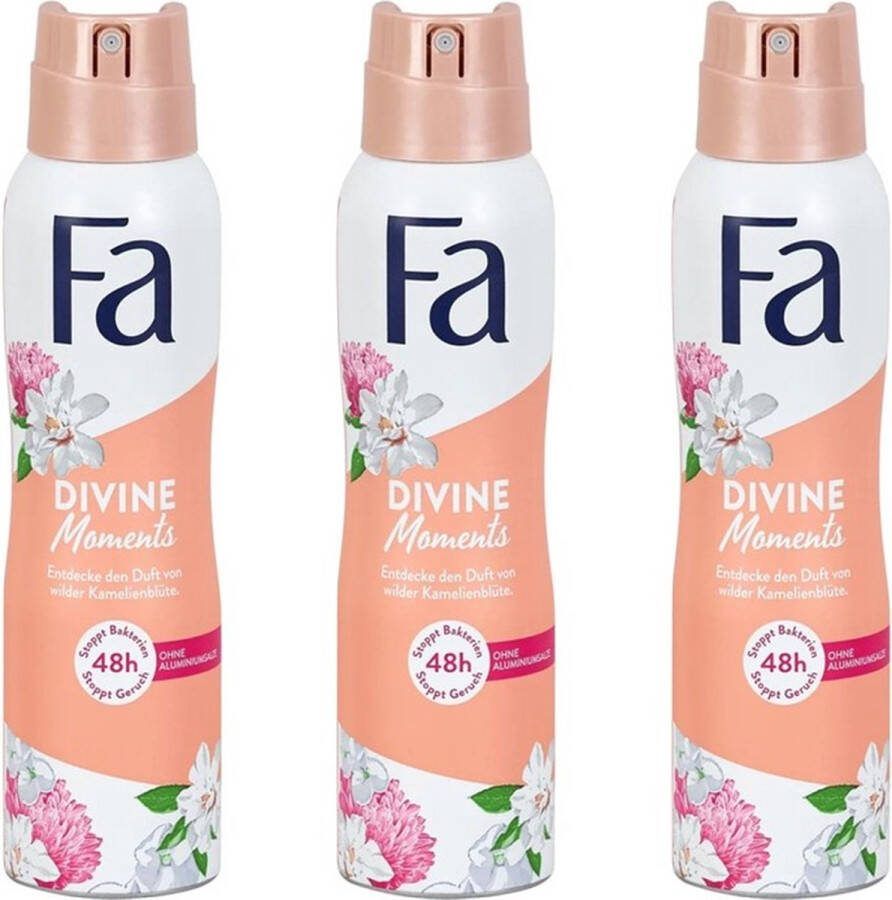 Fa Divine Moments Deodorant Spray 150ml Voordeelverpakking 3 stuks