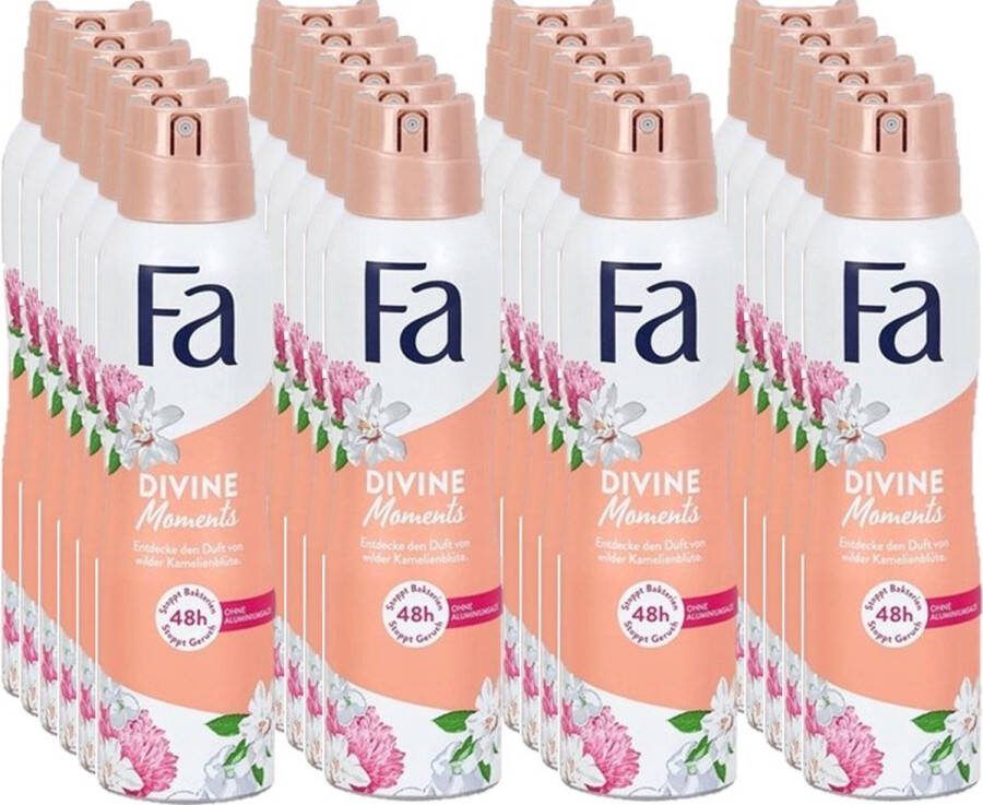 Fa Divine Moments Deodorant Spray 150ml Voordeelverpakking 24 stuks