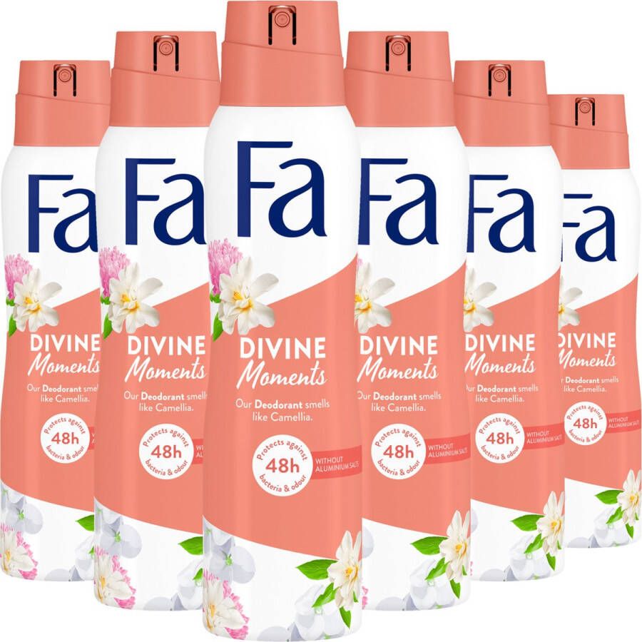 Fa Divine Moments deodorant spray 6 x 150 ml voordeelverpakking