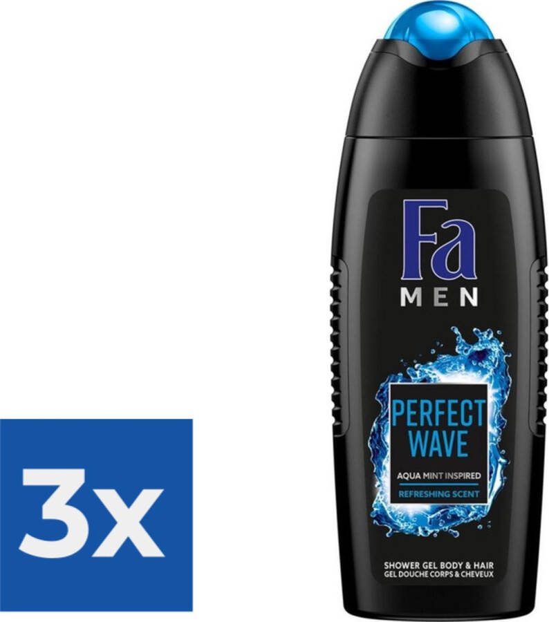 Fa Douche 250 ml Men Perfect Wave Voordeelverpakking 3 stuks