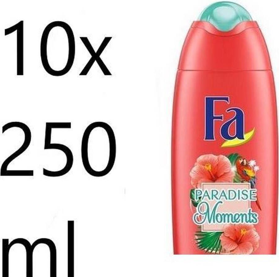 Fa Douchecreme Paradise Moments Hibiscus flower scent Voordeelpak 10 x 250ml