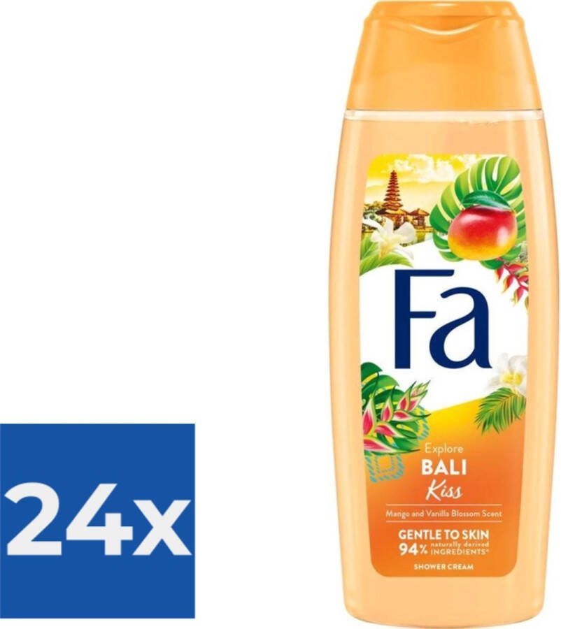 Fa Douchegel Bali Kiss 250 ml Voordeelverpakking 24 stuks