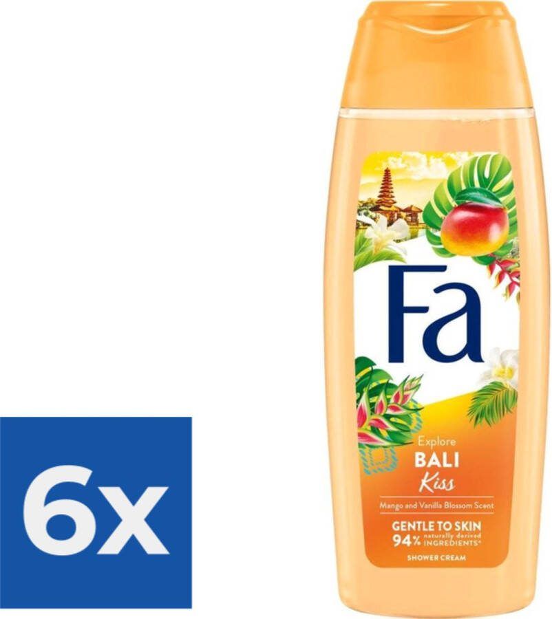 Fa Douchegel Bali Kiss 250 ml Voordeelverpakking 6 stuks