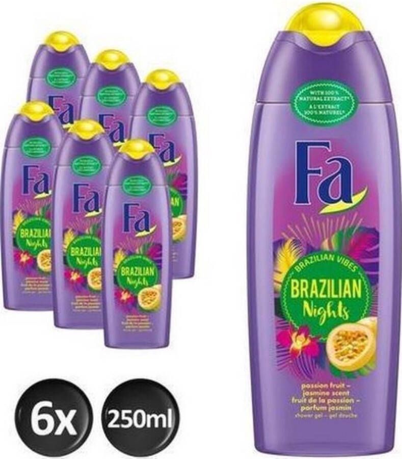 Fa Douchegel Brazilian Nights 6 x 250ml Voordeelverpakking